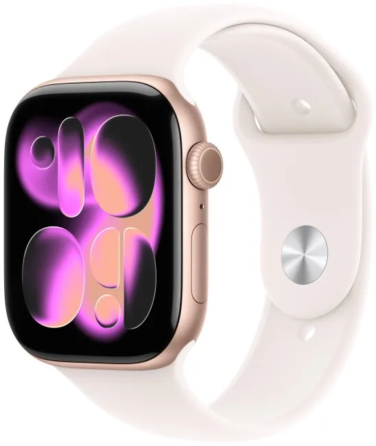 Apple Watch Series 11 GPS + Cellular 42mm Rose Gold Aluminium Case / Light Blush Sport Band - S/M