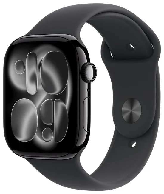Apple Watch Series 11 GPS 46mm / Jet Black Aluminium Case / Black Sport Band – M/L