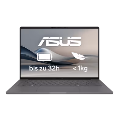 Laptop ASUS Zenbook A14 UX3407QA-QD349W / Snapdragon X X1-26-100 / 16GB LPDDR5x / 1TB / 14" WUXGA OLED / Qualcomm Adreno - Gri