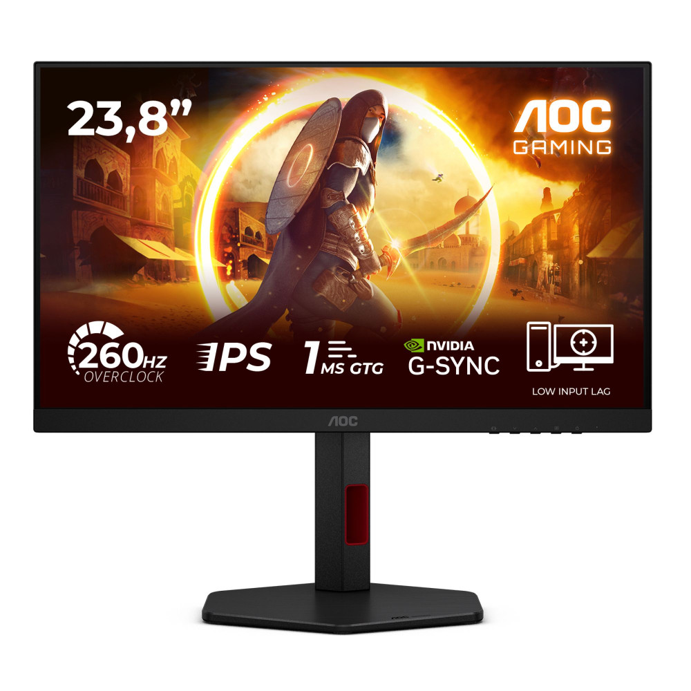 Monitor Gaming AOC 27G4ZR / 27"/ Full HD Fast IPS LED / 260Hz / 0.3ms / HDMI+DP - Zezë/Kuqe