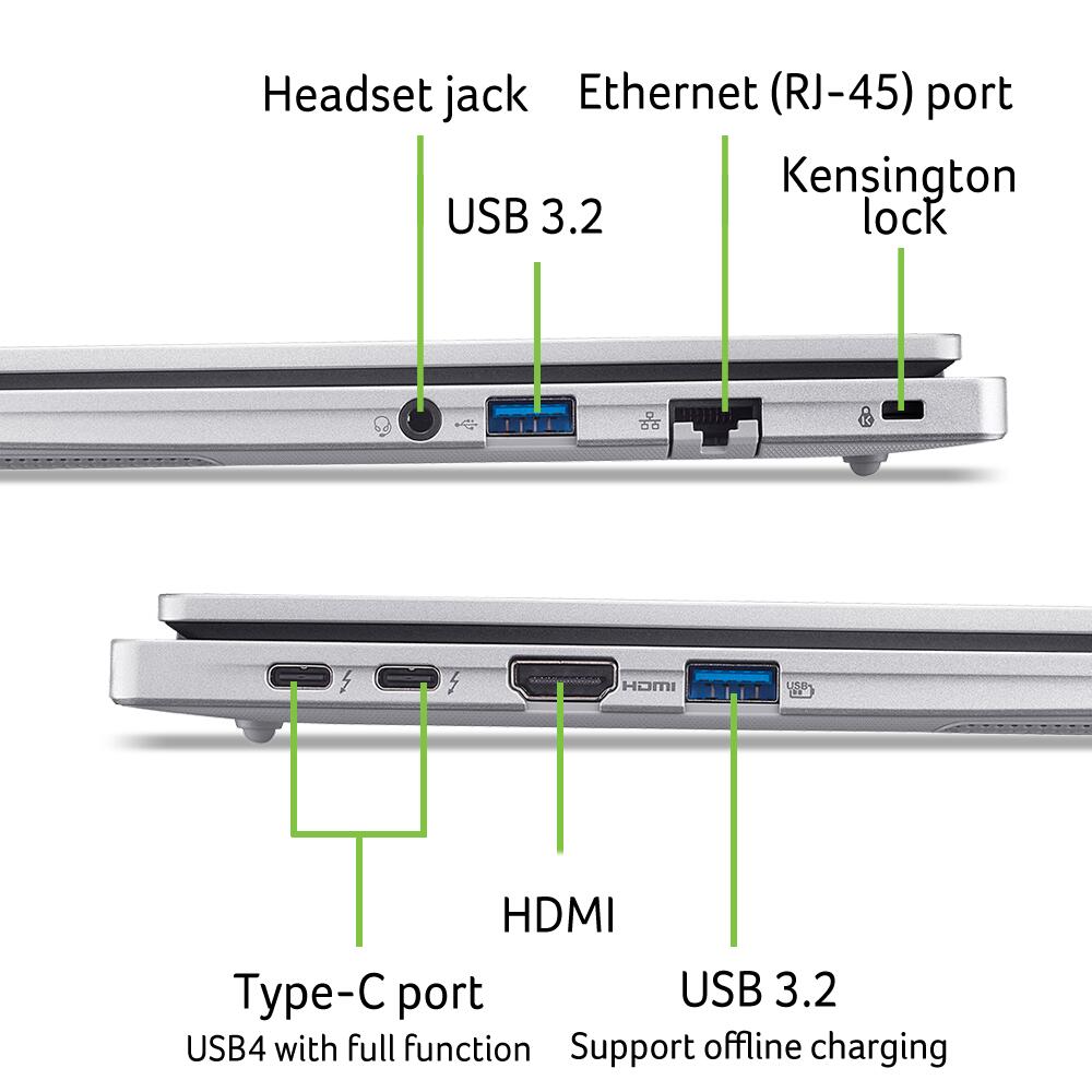 Laptop Acer TravelMate P2 TMP215-75-G2-TCO-54CY / Ultra 5-125H / 16GB DDR5 / 512GB / 15.6" Full HD / Intel Arc Graphics / Argjendi - Figura 4