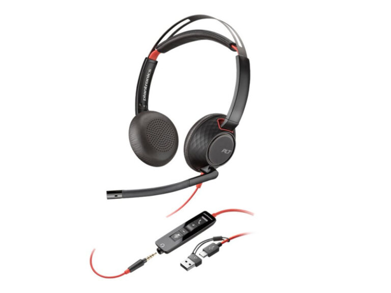 Kufje me kabllo HP Poly Blackwire 5220 / Stereo / USB‑C Headset + 3.5 mm + USB‑C/A Adapter - Zezë