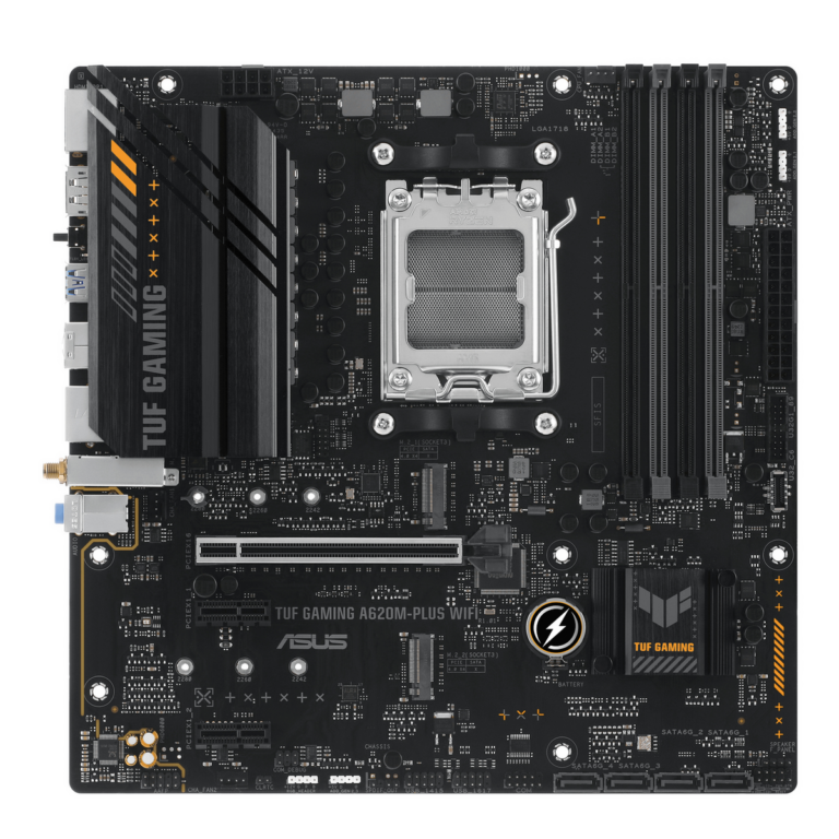 Pllakë Amë Asus TUF Gaming A620M-Plus WiFi Motherboard / AMD Chipset / 90MB1F00-M0EAY0 – Zezë