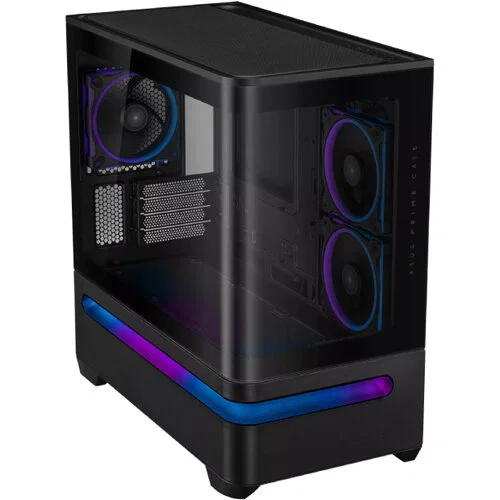 Kasë LC-Power Quad-Luxx LC-703B-ON Midi Tower ATX / 4x120mm 256C RGB Fans / 2x USB 3.0 / 1x USB 2.0 - Zezë - Figura 3