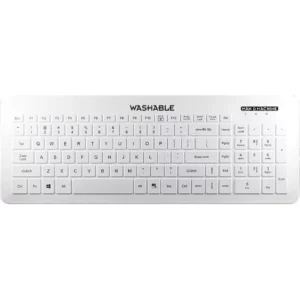 Tastierë me kabllo Man & Machine Very Cool Flat / Hygienic Silicone / German Layout - Bardhë