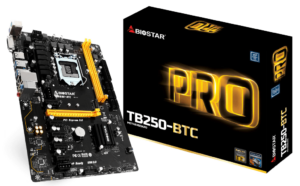 Motherboard Biostar TB250-BTC / LGA1151 / ATX / 2 x DDR4 DIMM / 1 x PCI-E 3.0 x16 / Realtek RTL8111H - 10/100/1000Mb/s