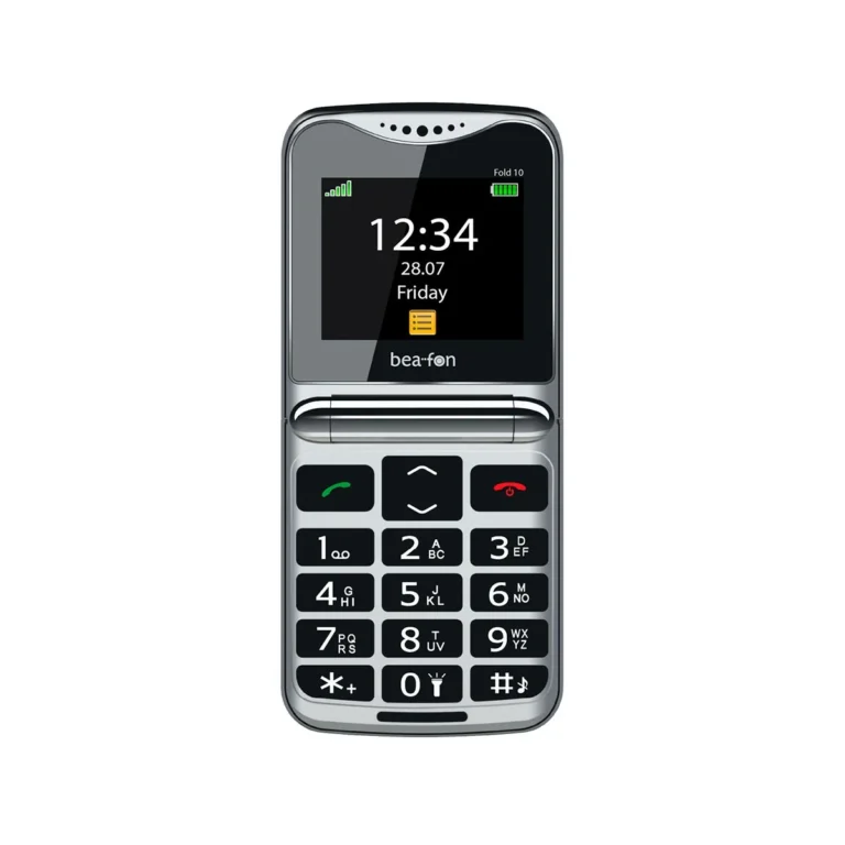 Beafon Fold 10 Silver Line / Big-Button Flip Phone - Zi/Argjend