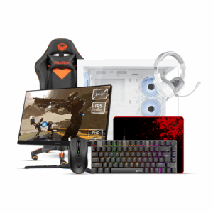Beast bundle 4 / Ryzen 7-5700X3D / 32GB / 1TB / RTX 5060 8GB / Case Seamless_Pale_X / I bardhë + Monitor + Maus + Mauspad + Tastierë + Kufje + Karrige