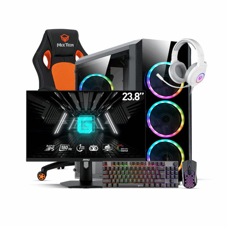 Beast Bundle 7 / Ryzen 5-5600X / 32GB / 500GB / RTX 5050 8GB / Case Quad-Luxx / I zi + Monitor + Maus + Mauspad + Tastierë + Kufje + Karrige