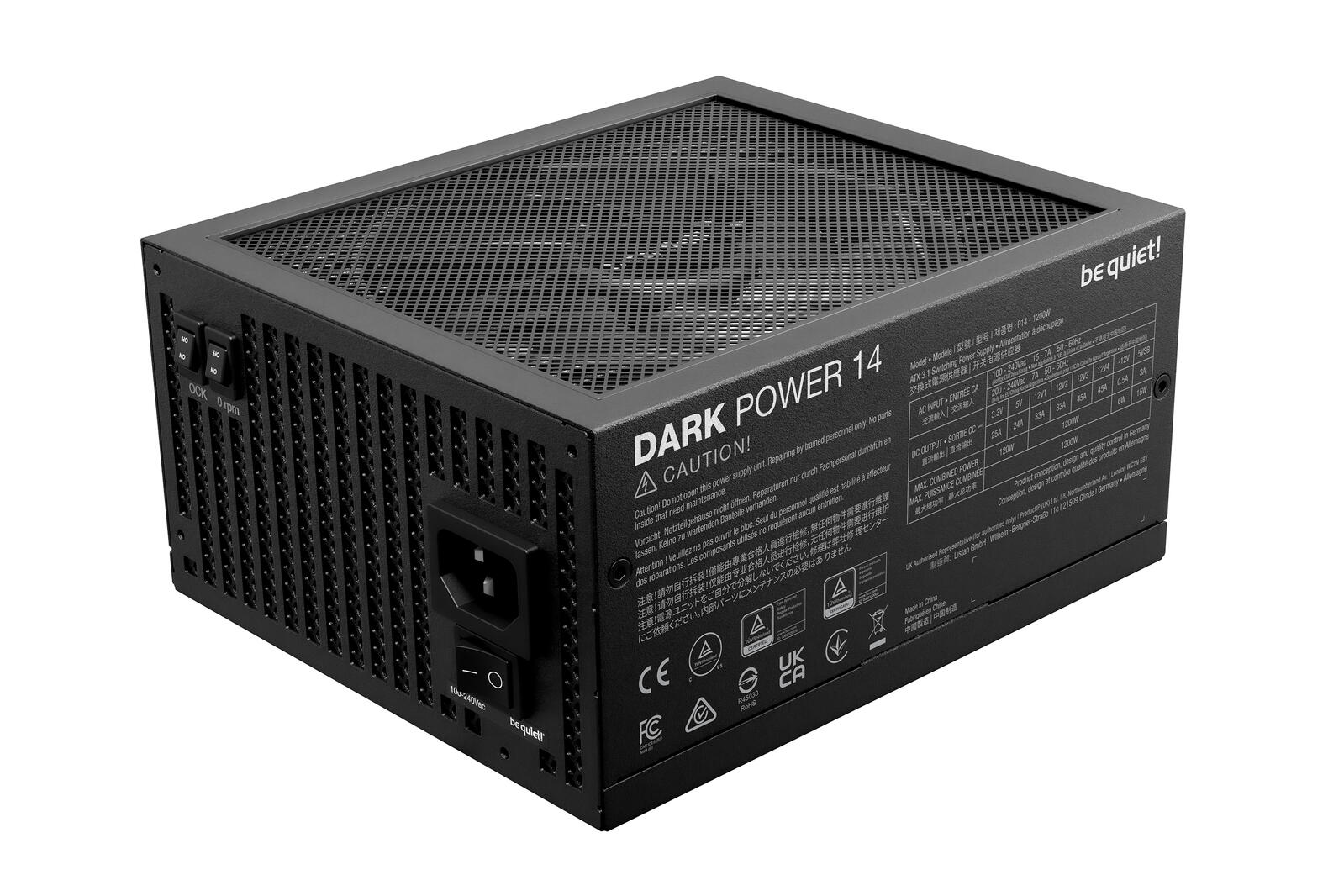 Furnizues Energjie PSU be quiet! Dark Power 14 1200W ATX Power Supply / Fully Modular / 80+ Titanium – Zezë - Figura 2