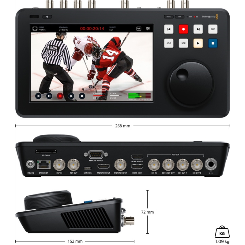Regjistrues Video Blackmagic Design HyperDeck Shuttle 4K Pro – Zezë - Figura 2