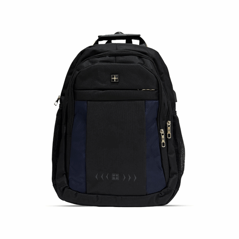 Çantë për Laptop S8502 / B53-87 / 15.6 Inch /  Polyester / Waterproof / Soft handle / Lock+USB / E zezë/Kaltër