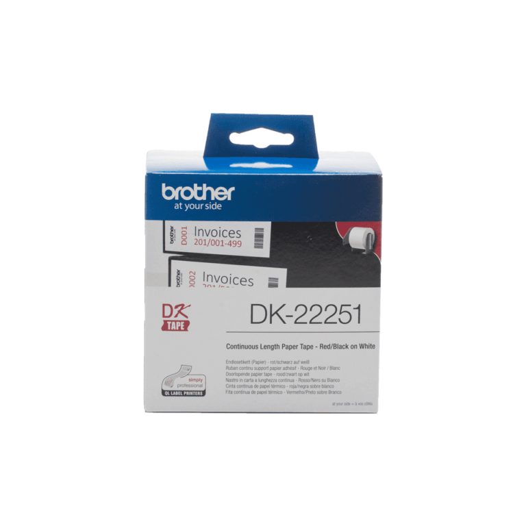Etiketa Label Brother DK‑22251 – Bardhë
