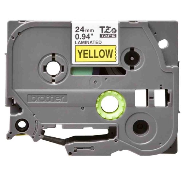 Printer Label Brother TZe-651 – 24mm / Verdhë-Zezë