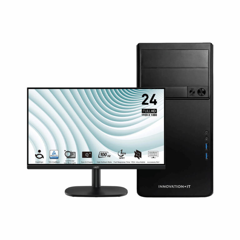 Office Combo 1 / Kompjuter Innovation IT / i3-14100 / 16GB / 512GB + Monitor MS Pro MP245V / 23.8 Inch / Full HD / 100 Hz / 1ms / I zi