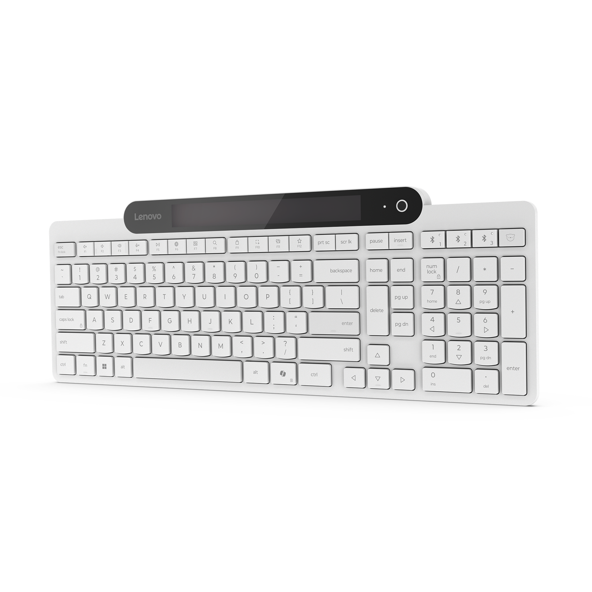 Tastierë pa kabllo Lenovo 800 Bluetooth Self-Charging / QWERTZ - Bardhë - Figura 2