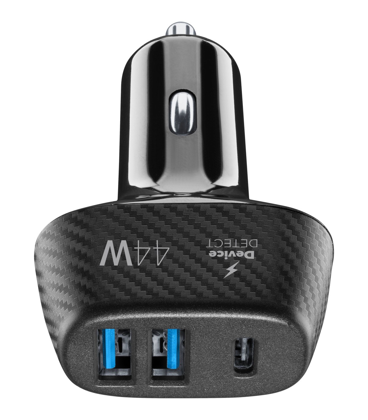 Adapter për veturë Cellularline 3-Port 44W / 2xUSB-A+1xUSB-C– Zezë - Figura 2