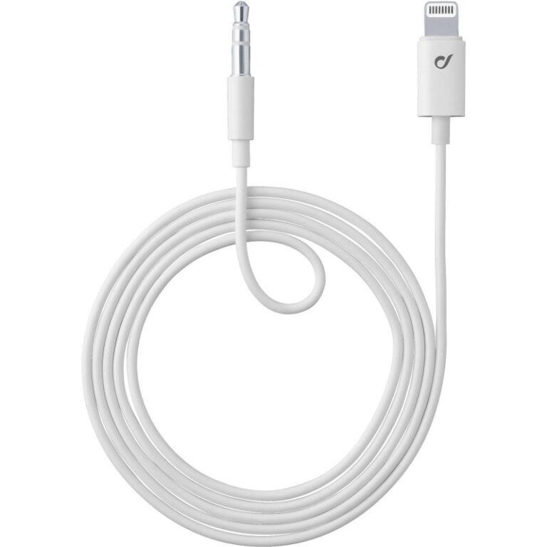 Kabllo Aux to Lightning Cellularline – Bardhë