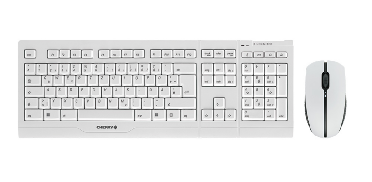 Combo (Tastierë & Maus) Cherry JD0410S / JD‑0410DE‑0 / Wireless / QWERTZ – Argjend