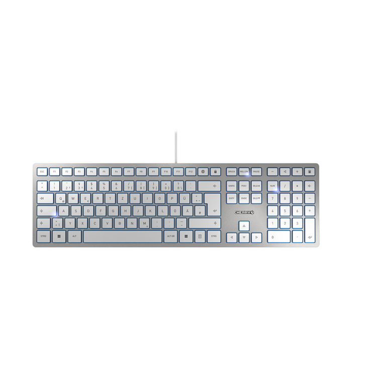 Tastierë Me kabllo Cherry KC6000S / USB / Compact / German Layout - Silver