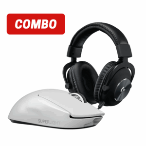 Combo Logitech G Pro X Wireless Headset - e zezë +  Maus Logitech PRO X SUPERLIGHT LIGHTSPEED Wireless - e bardhë