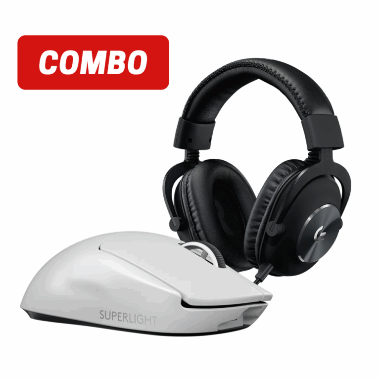 Combo Logitech G Pro X Wireless Headset - e zezë +  Maus Logitech PRO X SUPERLIGHT LIGHTSPEED Wireless - e bardhë