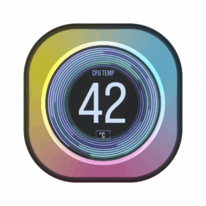 Aksesorë për Ftohës Corsair Lighting Kit iCUE LINK LCD Module - Zezë