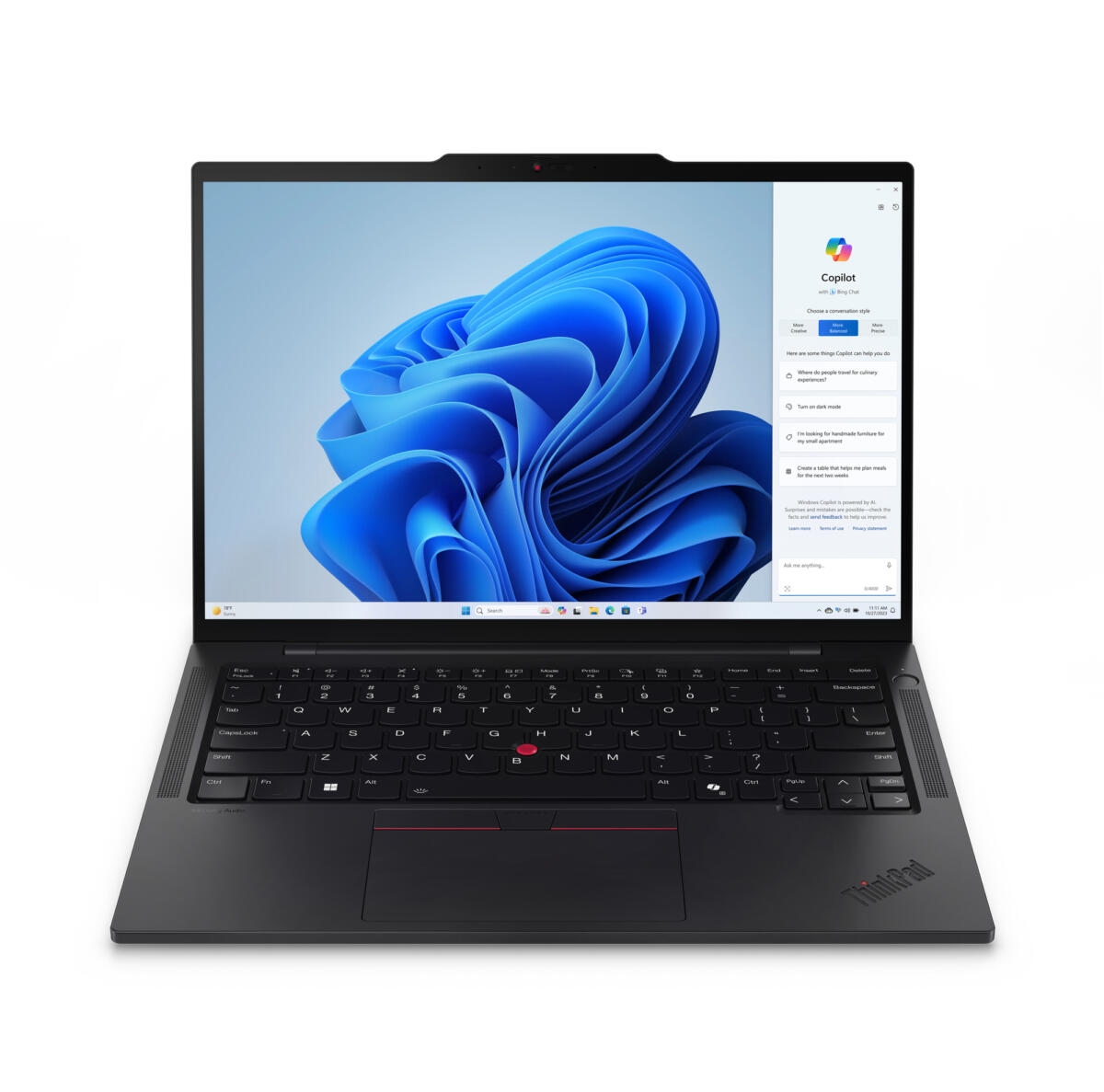 Laptop Lenovo ThinkPad T14s Gen 5 / Core Ultra 7 155U / 16GB LPDDR5X / 512GB / 14" WUXGA IPS 60Hz / Intel Graphics - Black