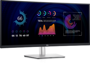 Monitor Dell Series P3424WE / 34.1"/ 4K Ultra HD IPS / Curved / LCD / 60Hz / 8ms / HDMI + USB + DisplayPort - Zezë