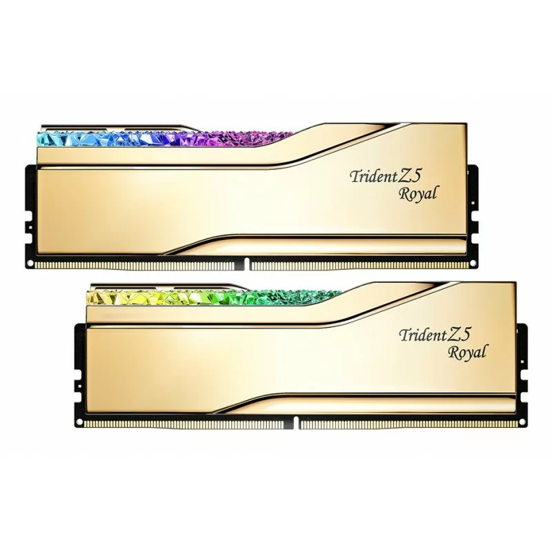 RAM Memorie DIMM 32GB DDR5‑6000 G.Skill Trident Z5 Royal RGB / Intel XMP /F5‑6000J2836G16GX2‑TR5G - Gold