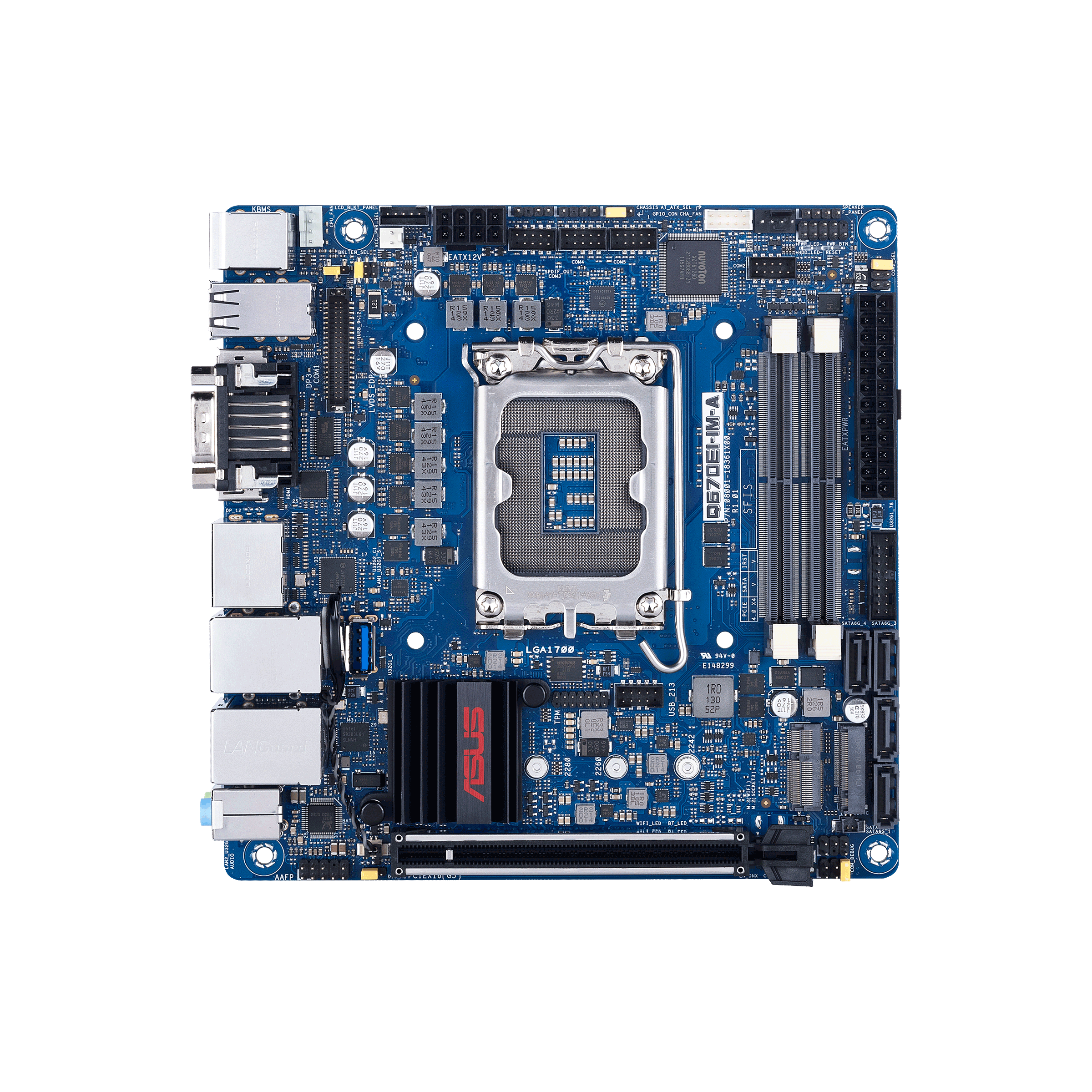Pllakë Amë MB Intel ASUS Q670EI-IM-A / Intel i7 / DDR5 / 3xDP+HDMI / vPro / 24-7 / mITX