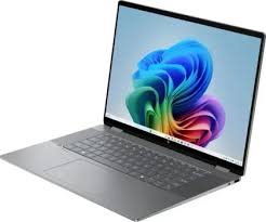 Laptop HP OmniBook X Flip 16-AR0013 Copilot+ 2-IN-1 / Ryzen AI 5 340 / 16GB LPDDR5x / 512GB / 16″ 2K IPS Touchscreen 60Hz / AMD Radeon 840M – Meteor Silver