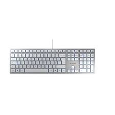 Tastierë me kabllo CHERRY KC 6000 Slim / QWERTY Nordic - Bardhë / Argjend