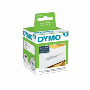 Letër Dymo Label 99010 / Double Pack – Zezë/Bardhë