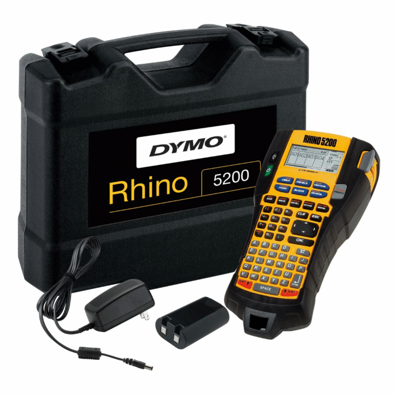 Printer Industrial për Etiketa DYMO Rhino 5200 Hard Case Kit me Bateri Li-Ion & Aksesorë / ABC / 6–19 mm
