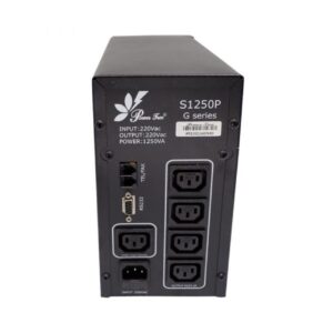UPS Power Tree S1250P G Series / 1250 VA / 750 Watts / 5 sockets / Input 130-285 VAC  / Output 195-245 VAC / Battery life ≥ 30 min / Charging 8h / I zi