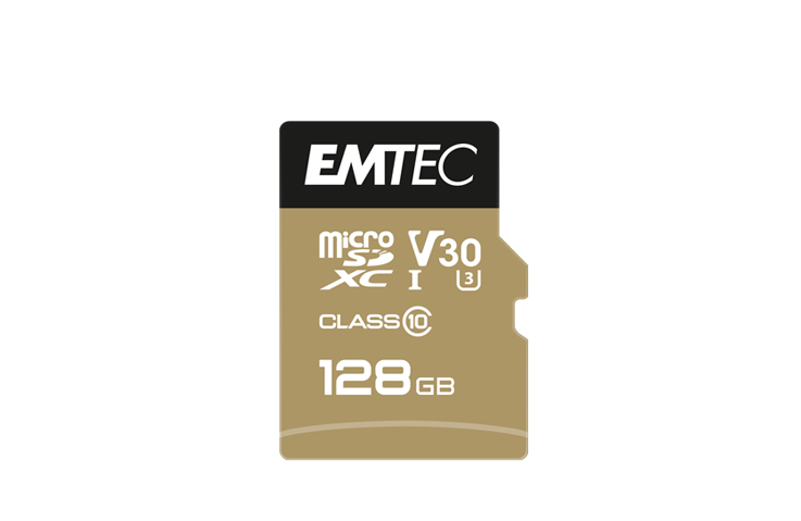 Kartë Memorie SD MicroSD EMTEC Micro 128GB UHS-I U3 V30 A1 SpeedIN Pro / ECMSDM128GXC10SP – Artë