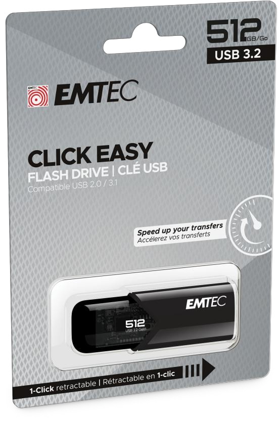USB Flash Drive EMTEC Click Easy B110 512GB / ECMMD512GB113 / XXL – Zezë