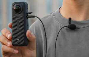 Mikrofon Sunnylife për Insta360 X4 / 35Hz-18KHz / -34dB / 60dB / Typ-C 1.5 m / I zi