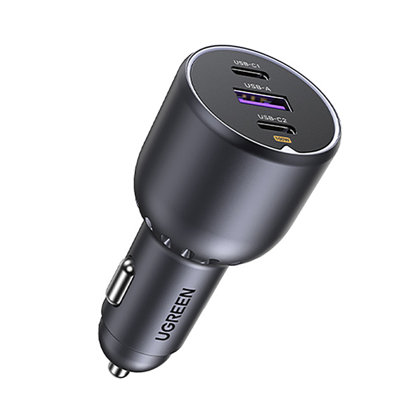 Aksesorë për telefon Fast car charger UGREEN / 130W / 3 Porta / Fast Charging - Gri