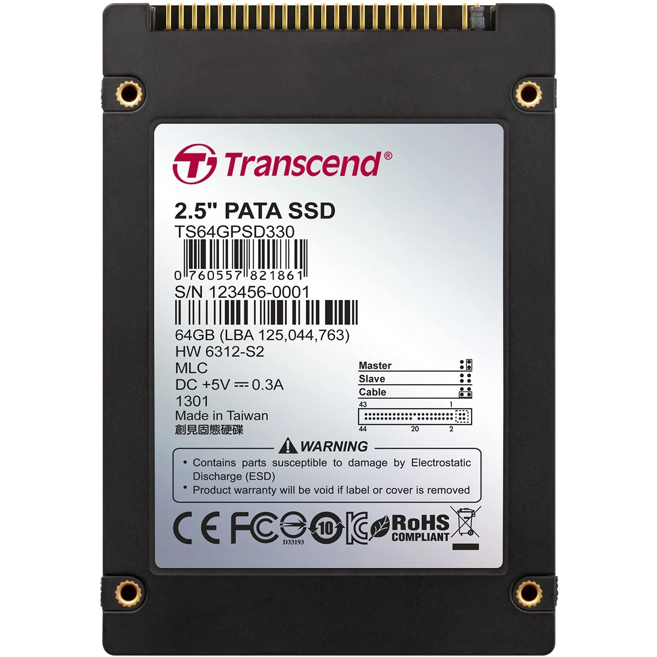SSD të Brendshme TRANSCEND 2.5" IDE SSD 64GB MLC
