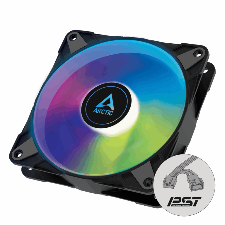 Ftohës për Kasë Arctic P12 PWM PST A-RGB – 120 mm PC , Zezë