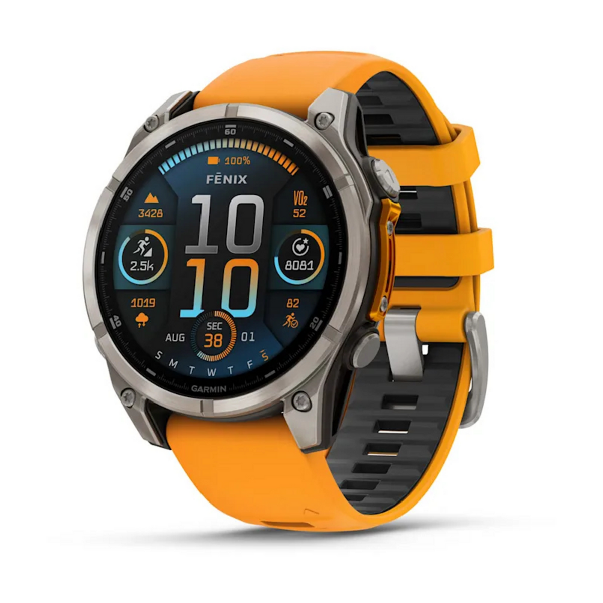 Orë e mençur Garmin Fenix 8 Sapphire / 010-02904-11 - Gri/Portokalli