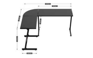Tavolinë Gaming Huzaro Hero 6.0 / 147 cm x 74 cm / Kuq e zi
