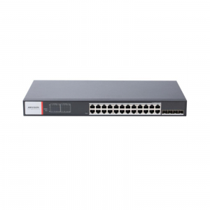 Switch HIKVISION DS‑3T1528HP‑SI‑24P4F / Industrial PoE / 24x Gigabit + 4x SFP