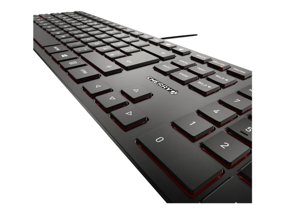 Tastierë me kabllo Cherry KC 6000 Slim / USB / QWERTY US - Zezë - Figura 3