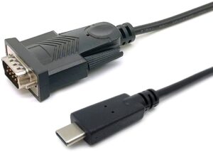 Kabllo Adapter Equip USB-C & Seriell RS232-DB9 St/St 1.50m / e zezë