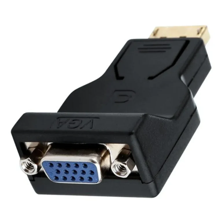 Konverter Display Port / Mashkull në VGA Femer / I zi