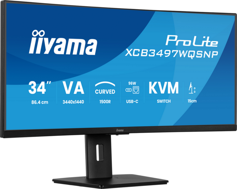 Monitor iiyama ProLite XCB3497WQSNP / 34"/ UltraWide Quad HD VA / Curved / LED / 120Hz / 0.4ms / HDMI + DisplayPort + USB - Zezë