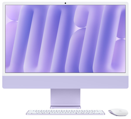 iMac 23.5" M4 / 8 CPU / 8 GPU / 16 N.E. / 16GB / 256GB – Violet